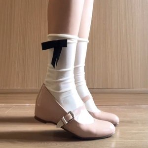 French Elegant Round Toe Mary Jane Shoes Pink Color Height Increasing One‑Strap Buckle Versatile Women Daily Shoes - Product Image 2