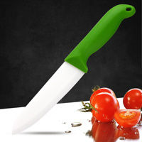 Couteau de chef en céramique professionnel de 6 pouces de Quellance avec lame en zircone tranchante à poignée en PP pour une utilisation en cuisine