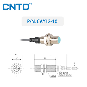 CNTD gần chuyển đổi cảm biến CAY12-10 DC npn10mm cảm biến hội trường từ tính để phát hiện - Product Image 3