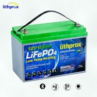 Batterie LiFePO4 12V 150AH Grade A 6000+ cycles profonds pour stockage domestique, avec BMS intelligent Bluetooth, connecteur Anderson, CE RoHS IP67, OEM ODM