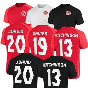 20乔纳森·大卫加拿大国家足球服2022 13哈钦森19戴维斯主场客场第三衫男装制服足球服