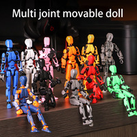13-Gelenkige Mehrfach Artikulierte 3D-Gedruckte Puppe Plastikmodell Stressabbau-Fidget-Spielzeug Geschenk