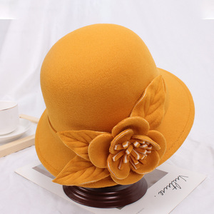 Sombrero Cloche de Fieltro Casual para Mujer, Estilo Iglesia, Novedad al por Mayor, Gorra Femenina Elegante - Product Image 3