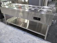 Promotion : Bain-marie électrique professionnel pour restauration rapide, chauffe-plats en libre-service avec bacs GN
