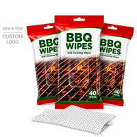 Lingettes jetables extra larges en tissu écologique pour barbecue, nettoyage intensif de cuisine pour gril et plaque chauffante, élimination des graisses tenaces
