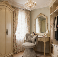 Chaise de coiffeuse pivotante à 360 degrés, livraison rapide, tissu chenille doux, cuir résistant aux griffures de chat, mousse haute résilience