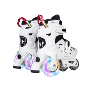 Patins à roulettes triangulaires à quatre roues pour enfants, réglables, avec protections en plastique, pour 5-7 ans, vente en gros - Product Image 2
