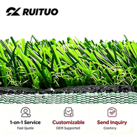 Gazon artificiel en PP écologique pour terrains de football et aménagement paysager de jardin - Couleur verte, installation facile