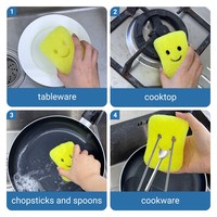 Éponge de nettoyage douce et résistante aux rayures à température contrôlée pour le nettoyage de la cuisine