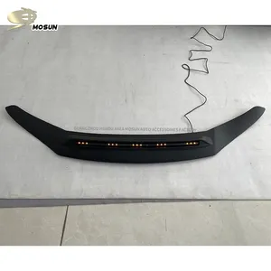 MOSUN Bonnet Guard With LED Light Protector Front Bonnet Bug Shield Hood Deflector For Toyota HIlux REVO 2015 2018 2020 2021