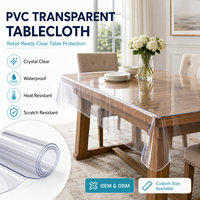 Nappe transparente en PVC YJ, couverture de table en plastique transparent, protection de table en vinyle pour boulangeries, flexible, fourniture d'usine