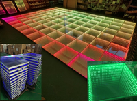 High Quality LED 3D Infinite Mirror Dance Floor Tiles Lighting for Events
