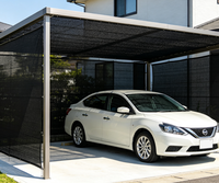 Filet d'ombrage robuste en HDPE noir, taux d'ombrage de 95 %, anti-UV, pour parking, couverture solaire extérieure