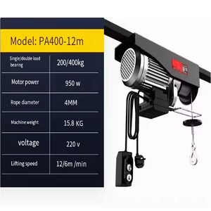 <span class=keywords><strong>Mini</strong></span> <span class=keywords><strong>Hoist</strong></span> Kawat Baja Listrik 220V Kapasitas 400KG Panjang 12M Kondisi Baru untuk Konstruksi Penggunaan Rumah untuk Restoran Hotel - Product Image 6