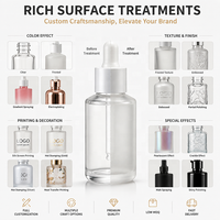 Flacon compte-gouttes en verre givré pour emballage cosmétique, personnalisé avec logo imprimé, rechargeable, avec joint hermétique, 5, 10, 15 ml, pour sérum, crème pour les yeux