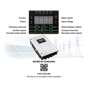 AC DC 1HP 1.5hp 2HP <span class=keywords><strong>3HP</strong></span> مضخة هجينة 4HP بئر عميقة مضخة شمسية للزراعة - Product Image 2