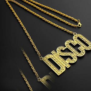 Collar <span class=keywords><strong>de</strong></span> joyería fina <span class=keywords><strong>de</strong></span> Color dorado con diseño <span class=keywords><strong>de</strong></span> discoteca 2023, gran oferta, <span class=keywords><strong>cadena</strong></span> <span class=keywords><strong>de</strong></span> latón <span class=keywords><strong>de</strong></span> <span class=keywords><strong>70</strong></span> <span class=keywords><strong>cm</strong></span>, aleación original para hombres para regalo - Product Image 3