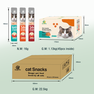 Fabrik lieferant 15g OEM ODM Natürlicher Thunfisch Lachs Huhn Großhandel Katzen streifen Leckereien Snacks Nasses Katzenfutter - Product Image 3