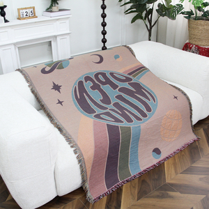 Manta <span class=keywords><strong>de</strong></span> Tapiz Tejida con Diseño Personalizado, Moderno y Cósmico, Manta Jacquard Psicodélica para Decoración del Hogar - Product Image 4