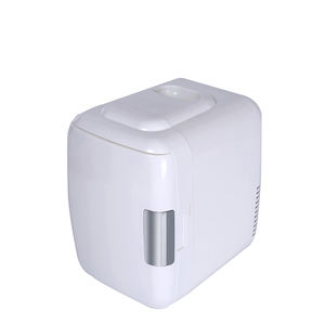 Venta caliente Color blanco PP Puerta de plástico Hogar Coche AC DC Uso <span class=keywords><strong>Mesa</strong></span> portátil 4L Refrigerador cosmético Mini <span class=keywords><strong>nevera</strong></span> - Product Image 2
