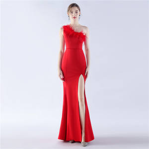 ชุดเดรสราตรีสำหรับงานแต่งงานผ้าซาติน2024งานหัตถกรรม #ขนอูฐจัดงานเลี้ยงอาหารค่ำสินค้าใหม่31366 - Product Image 6