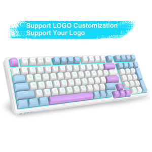 99-<span class=keywords><strong>key</strong></span> Ice Blue Wired Mecânica Gaming <span class=keywords><strong>Keyboard</strong></span> Layout Hot-swappable PBT Keycaps Wired Gaming <span class=keywords><strong>Keyboard</strong></span> - Product Image 2