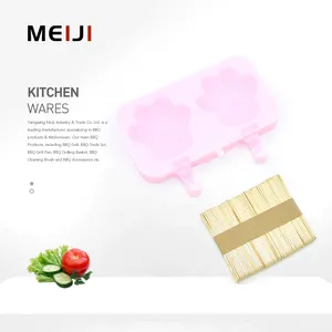 MEIJI 2023 Planner fornitore più venduto 50 bastoncini stampo per gelato 3D stampo in Silicone per gelato con coperchio