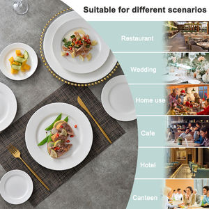 <span class=keywords><strong>Assiette</strong></span> de présentation en céramique ajourée en dentelle rose blanche - Vaisselle de luxe pour l'hôtellerie, la restauration et la décoration de table de mariage - Product Image 2