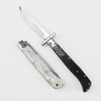 Couteau de poche classique de plein air en gros, acier inoxydable 440C, manche en acrylique, couteau pliant de survie et de chasse EDC