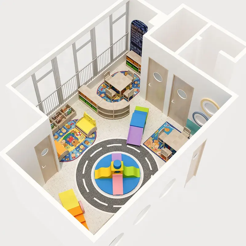 0〜2歳のチャイルドケア家具セットの幼児教室デザイン