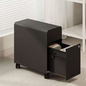 ארון תיוק מתכת רב תפקודי עם מסילות החלקה חלקות עם כרית מושב למשרד - Product Image 3