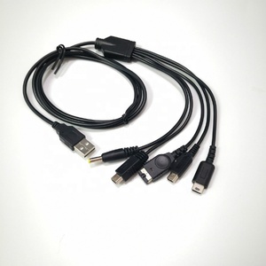 Câble USB 5 en 1 pour <span class=keywords><strong>Nintendo</strong></span> <span class=keywords><strong>DS</strong></span> Lite/3DS/GBA SP/PSP/Wii, <span class=keywords><strong>chargeur</strong></span> multifonction, noir, 120cm - Product Image 3