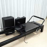 Le meilleur des meilleurs : Machine Reformer avec barre de repose-pieds réglable, en aluminium noir, pour studio