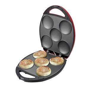 Mini Máquina Eléctrica de <span class=keywords><strong>arepa</strong></span> y tortilla para tortillas, máquina de desayuno con temperatura ajustable para 5 empanadas de carne redondas a la vez - Product Image 3
