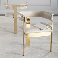 Chaise de salle à manger moderne en acier inoxydable pour la maison, le bureau et la chambre à coucher, avec fonctions réglables, meubles de salon