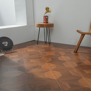 Asian Quick Installation CE Hand <b>Painting</b> Grade AB 12mm 15mm 16mm Multilayer Walnut T&G Wooden Parquet Flooring for Apartment - Product Image 1