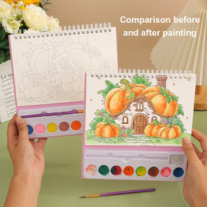 Libro de papel de acuarela para niños, libros de pintura, dibujo, juego de pintura de acuarela, juguetes para niños - Product Image 4