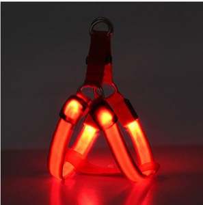 Işık Led köpek koşum hiçbir çekme yansıtıcı nefes ağır büyük eğitim taktik servis özel Pet köpek koşum - Product Image 2