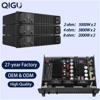 Amplificateur de puissance 5000W x 2 (2 ohms) 3800W x 2 (4 ohms) 2000W x 2 (8 ohms) Amplificateur de son numérique de classe D à 2 canaux pour enceintes