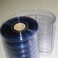 Rouleau de rideaux de porte en plastique transparent PVC, 164 pieds de long x 8 pouces de large x 0,08 pouces d'épaisseur, pour entrées de marché et garages