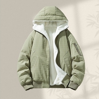 Veste d'hiver respirante à capuche, couleur unie, rétro, chaude, en duvet, personnalisable, veste en duvet pour homme, tendance, pour l'extérieur
