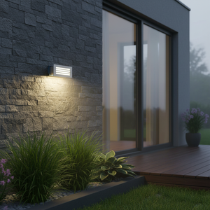 Lámpara de pared exterior grande Rectangular Avatar 1x1W LED L.17xAn.9xAl.7cm Acero inoxidable IP54 Cortina Rectangular Cortina Aplique - Product Image 3