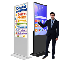 Écran LCD commercial de 49, 55 et 65 pouces pour salle d'exposition, capacitif 1080P, affichage numérique personnalisé pour intérieur