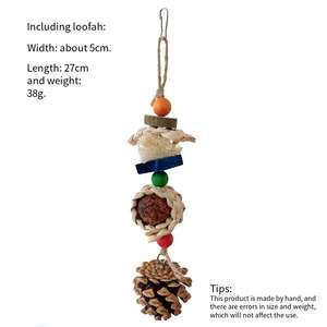 Natuurlijke Maïskolf Hout Papegaai Kauwen Speelgoed Opknoping Kooi Vogel Benodigdheden - Product Image 5