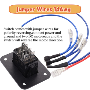 Interruptor basculante momentáneo de 12V y 20 amperios, 7 pines, Control de <span class=keywords><strong>Motor</strong></span> de CC, interruptor de polaridad inversa, panel de interruptor basculante de cabrestante de anclaje hacia arriba y hacia abajo - Product Image 4