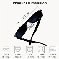 SENBONO E13 Lunettes Connectées Traductrices Audio Bluetooth, Solaires Anti-UV Polarisées pour Appels, Musique et Intelligence Artificielle