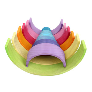 Venta caliente de madera del arco iris de construcción de <span class=keywords><strong>la</strong></span> educación Montessori Juguetes - Product Image 4