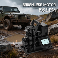 Portable 12V Oil-Free 4*4 Piston Car Air Compressor Brushless Motor Air Cooling 150PSI High Pressure Mobile Tire Inflation Pump