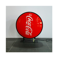 Boîte lumineuse publicitaire extérieure en aluminium, cadre rond, boîte lumineuse LED en acrylique, forme ronde, cercle, publicité, boîte lumineuse LED