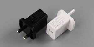 Bán buôn 5V2A Dual-Port USB sạc Adapter du lịch di động tường sạc cho iPhone cho Samsung điện thoại di động Anh cắm khối - Product Image 5